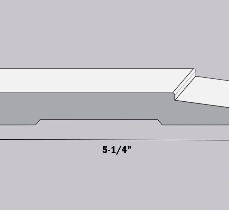 MDF Primed Baseboards — Bevel Step Baseboard 5"
