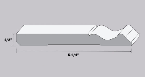 MDF Primed Baseboards — Colonial Baseboard 5"